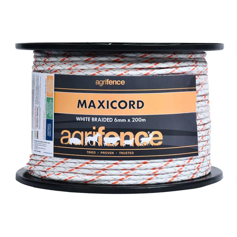 Agrifence Maxicord Electric Fence Braided Rope 200m